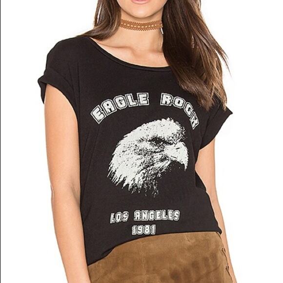 Current Elliot Tee Shirt Size Small Eagle Rock Distressed Grunge whimsigoth - Picture 1 of 9